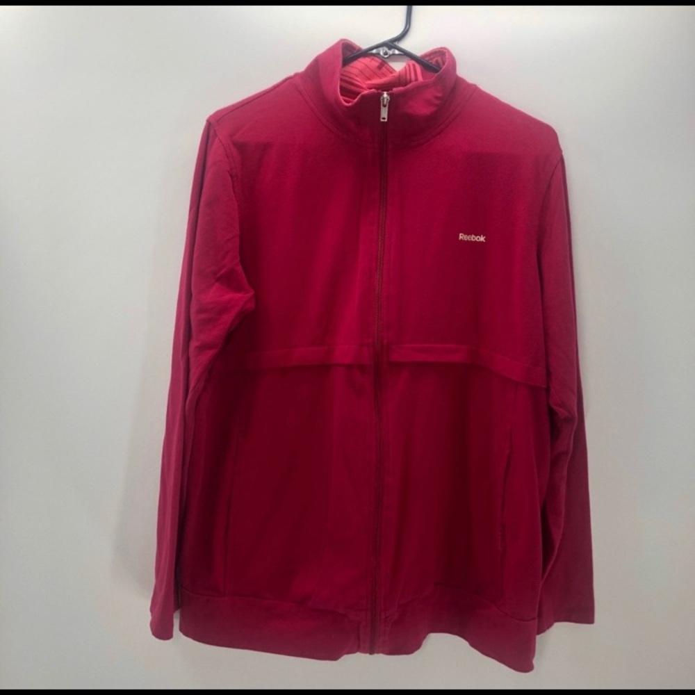 Reebok maternity jacket zip up pink motherhood